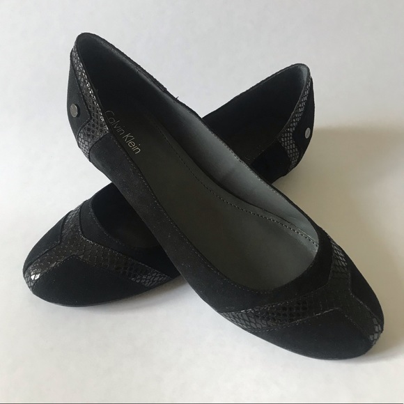 Calvin Klein Black Suede flats *brand new*